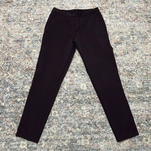 Lululemon city trek trouser ponte knit work pant dark purple burgundy size 6